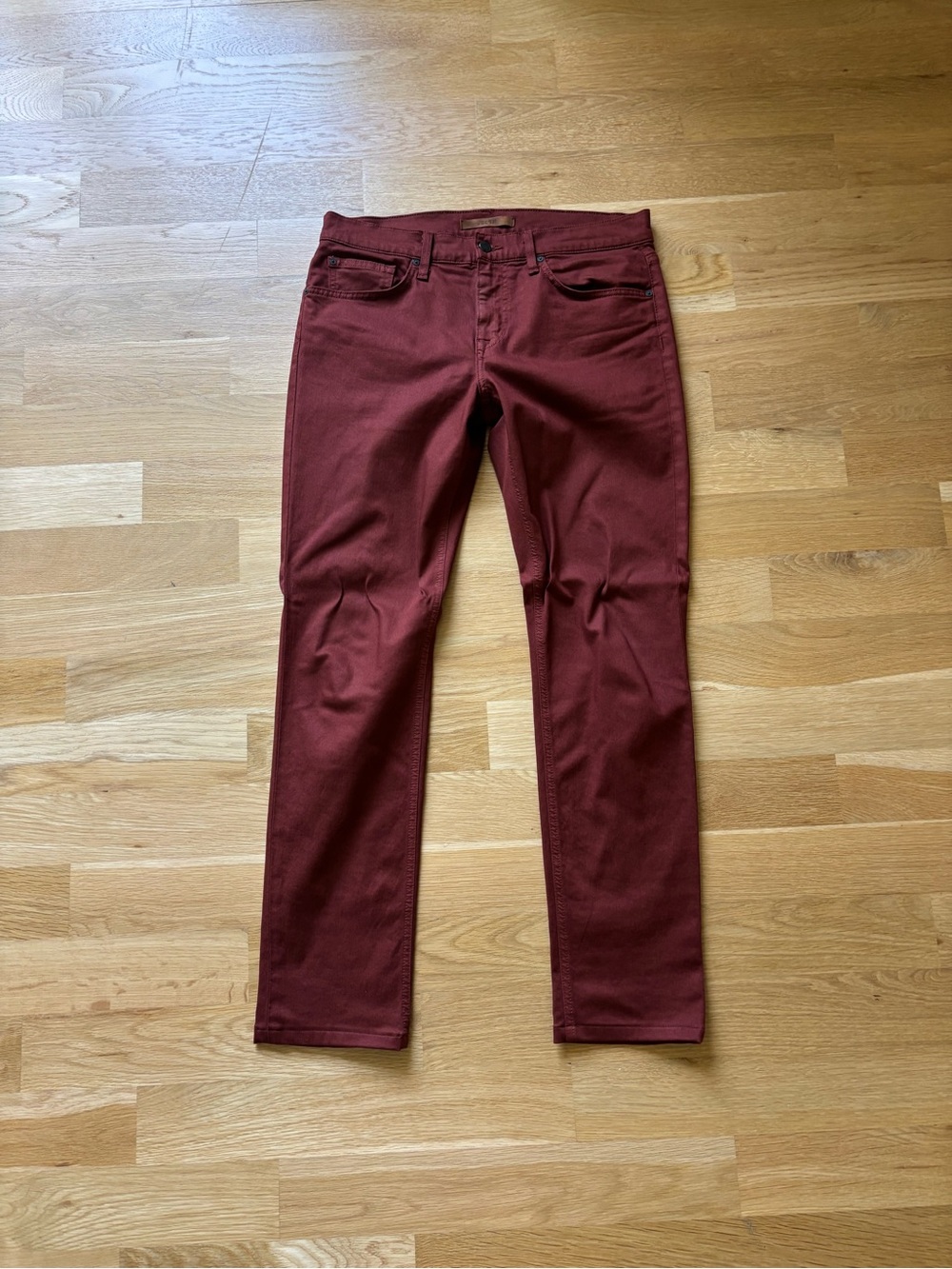 Men's Slim Fit Burgundy Joes Jeans